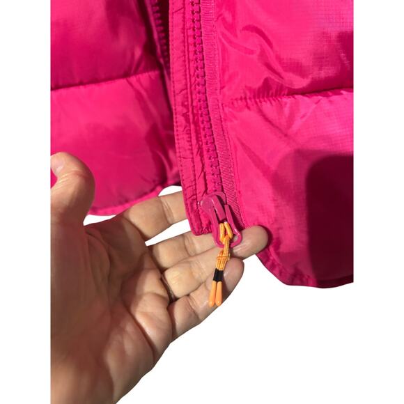 H &M hot pink short puffer jacket 8-9 pockets guc - Picture 3 of 8